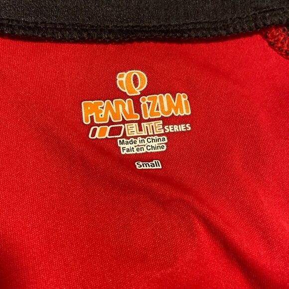 Pearl Izumi Elite Full Zip Front Select Cycling Jersey Top Red Black Size Small - Picture 7 of 7